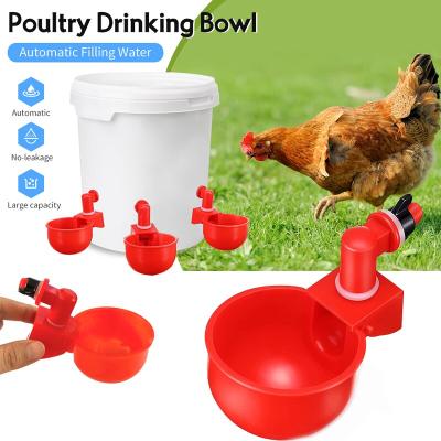 China Farms Chicken Water Cup Waterer Bowl Kit Farm Coop Poultry Waterer Automatic Drinking Feeder For Chicks Duck Goose Turkey Quail for sale