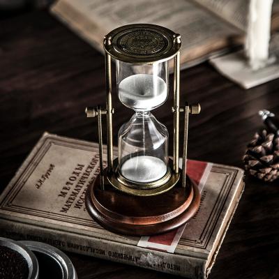 China Europe USA Home Decor Vintage Metal Hourglass Resin Crafts Gift Luxury Home Decor for sale