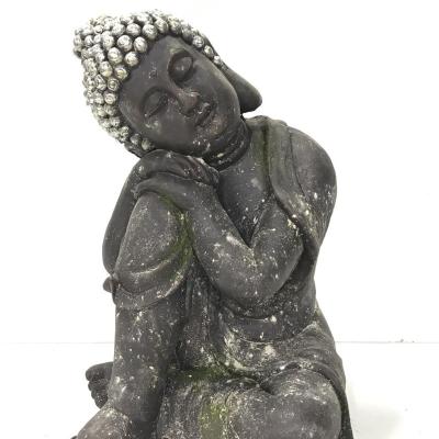 China Custom India Factory Garden Decoration Solar Power MgO Fiberglass Buddha Statue for sale