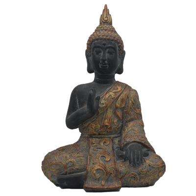 China Overall outdoor garden decorated with fiberglass buda meditation buddha golden sitting garden buddha for sale