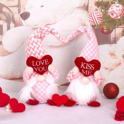 China 2022 New Design Valentine's Day Pink Plush Gnome Valentines Day Gnomes Gift for sale