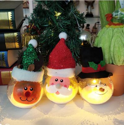 China Christmas Decoration Indoor Christmas Tree Pendant Gift Plastic LED Christmas Ball Ornaments for sale