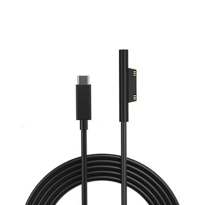 China Factory supply 1.8Mtr PD to 45W 15V/3A Male USB-C Outdoor Fast Charging Cable for Microsoft Surface Go. Pro 7/6/5/4/3 for sale