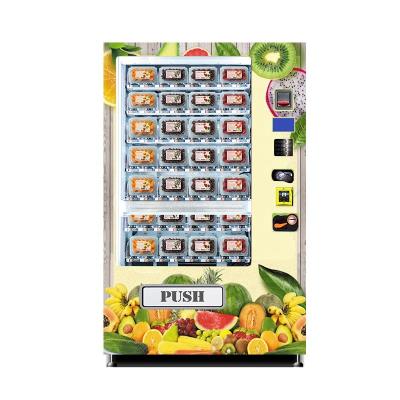 China High tech smart combo vending machine for healthy fresh fruit salad vegetables 270-680PCS for sale