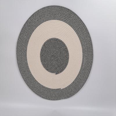 China Artistic Home Knitted Hand Woven Waterproof Area Rug Coasters - Woven Rope Heart Coasters Blanket Floor Cotton Rope Rugs for sale