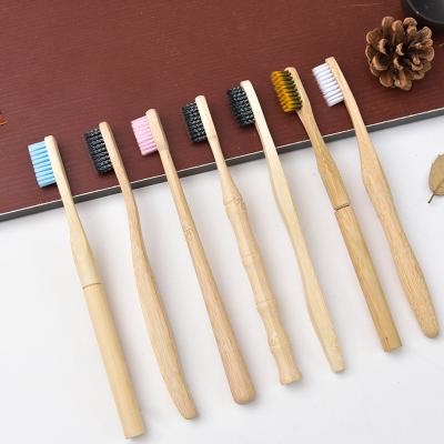 China Exquisite Disposable Hotel Amenities Customize Logo Exquisite Disposable Toothbrush Comfortable High Quality Bamboo Hotel Amenities Brush For Business Hotel GUEST ROOM Hotel for sale