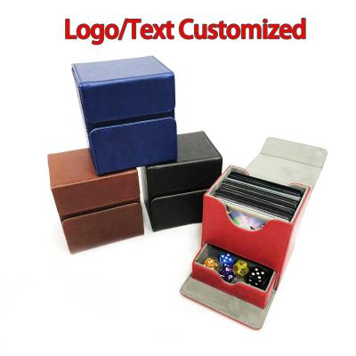 China Materials Recycled Materials Logo Customized Storage Box For Recycled Basketball Game Sports Card With Drawer Design Standard Toploader Size for sale