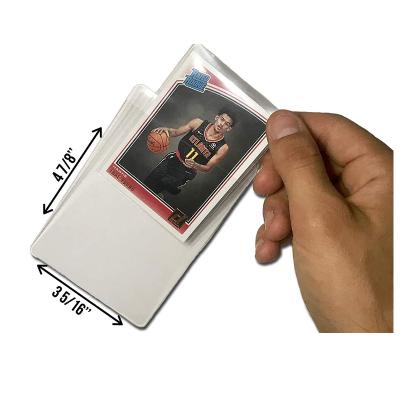 China Fashion Custom Semi Hard Logo Card Cases Fit For Premium Premium Standard Card Valuation Sleeves Toploader Saver for sale