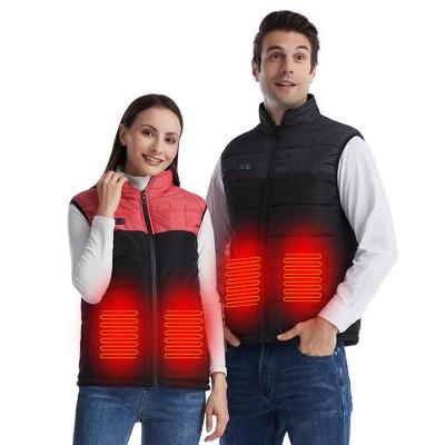 China Winter Waterproof Unisex Outdoor Carbon Fiber Control Vest Washable USB Charging Heated Vest for sale