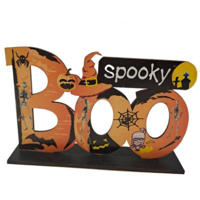 China Holiday Decorations 2021 Halloween Decor Wooden Customizable Wooden Plaque For Halloween Party for sale