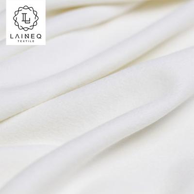 China Plain Fabric Factory 50% Merino Wool Superfine Milky White Fabric For Coats for sale