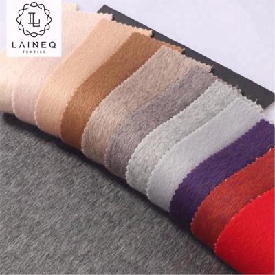 China 2021 Anti-Static Mixed Color Double Faced 5%alpaca 95%wool Hairy Fabric For Coats for sale