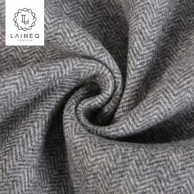 China Hot Selling Australian Herringbone STOCK 50% Herringbone Wool Industry Fabric For Overcoats for sale