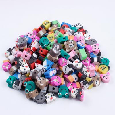 China New 50Pcs/Lot Ceramic Assorted Various Colors Cartoon Animals Polymer Clay Beads For DIY Necklace Bracelet Jewelry Accessories for sale