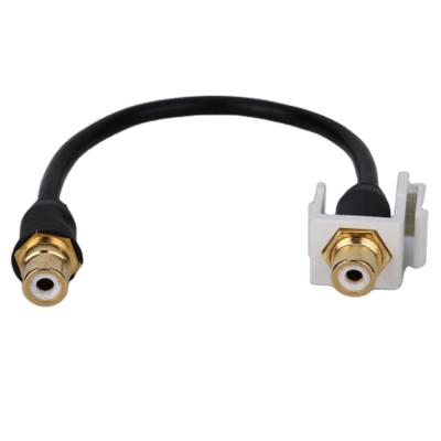 China 1rca female to 1rca female rca female audio video extension cable ACK-016 for sale