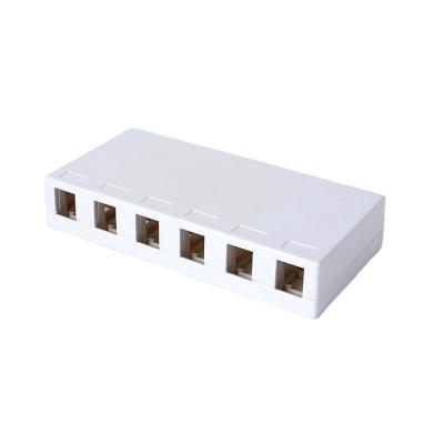 China For American Home Decoration 6 PORT Surface Mount Box For Keystone Jacks for sale