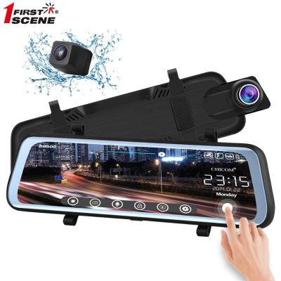 China NIGHT VISION Newest FHD IPS 2019 Firstscene Touch Screen Rear View Mirror Streaming Media Dash Cam Car DVR for sale