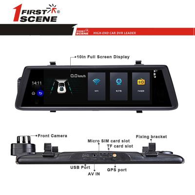 China Firstscene FS-C19 Newest 10inch GPS Navigation 3G Rearview Android Smart Car Mirror for sale