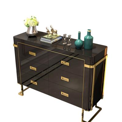 China High-end Luxury Modern Kitchen Furniture Design Living Room Royal Gold Steel Moroccan Cabinets for sale