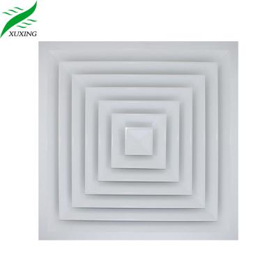 China Modern Supply Ceiling 4 Way HVAC Diffuser Aluminum Air Conditioning Grilles Air Diffuser for sale