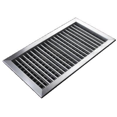 China Modern HVAC Systems 304 Stainless Steel Air Conditioning Decorative Double Deflection Air Grille for sale