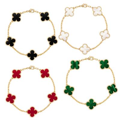 China Factory fashion CLASSIC charm bracelet jewelry S925 Sterling Silver Clover Women's clover bracelet high quality hot sale wholesale 'S for sale