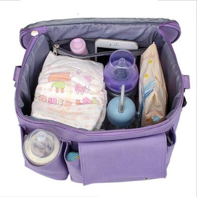 China Multifunctional Messenger Bags Mommy Stroller Bag Trolley Storage Milk Bottle Diaper Organizer Oxford Bag for sale