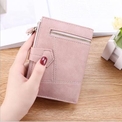 China New Waterproof Women's Wallet Shorts Fashionable Fresh Schoolgirl Multifunctional Folding Wallet Small for sale