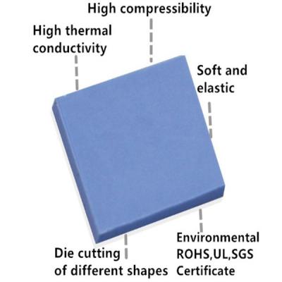 Cina CPU di raffreddamento di Gap di auto del cuscinetto del silicone di Laptop 4x4 del conduttore di 3mm conduttivo in vendita