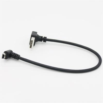 China Customize Plug Factory Supply 5 Pin Mini Double USB Cable 90 Degree Mini Plug USB Cable Elbow USB Cable for sale