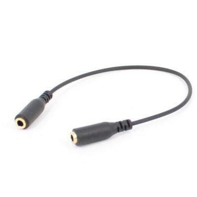 China High Quality Black PVC 3.5mm Earphone Speaker Gold Audio Cable For Computer Microphone for sale