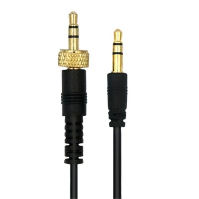 China Speaker Customized Panel Mount High Fidelity Audio Cable 3.5mm Male To Male Audio Cable With Locking Nut for sale