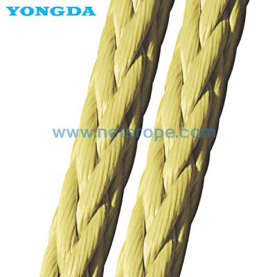 China 8 /12 Strand Ultra Strength Synthetic Aramid Rope With Excellent Heat Resistance For Mooring /Towing/Docking for sale