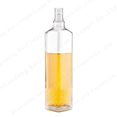 China Beverage Whiskey Glass Bottle 700ml 750ml 10000ml 1000ml Champagne Liquor Bottles For Mexico for sale