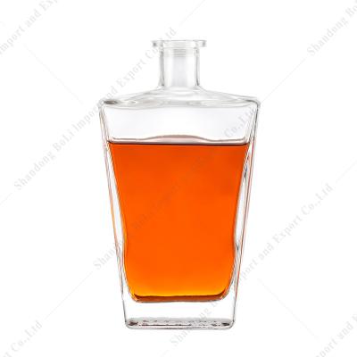 China Drink Personalized High Quality Glass Bottle For Whiskey Brandy Tequila, Rum, Juniper 700ml 750ml 1000ml for sale