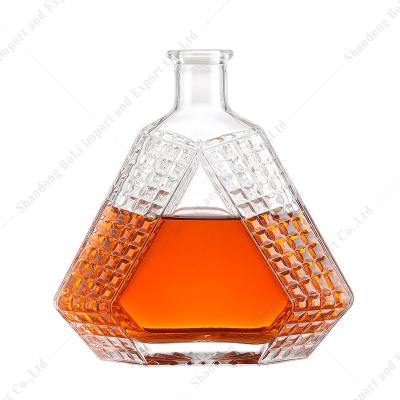 China The logo 700ml 750ml 1000ml of the best whiskey drink bottle high quality brandy empty glass bottle sale customer for sale