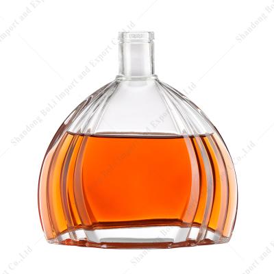 China Wholesale 750ml 700ml 500ml Remy Forst Whiskey Martin Glass Bottle Beverage Empty Liquor Bottle For Corked Liquor for sale