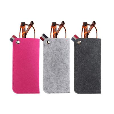 China .eco-friendly fashionable Amazon Warm Soft SunglassesCase packaging glass felt pocket for sale