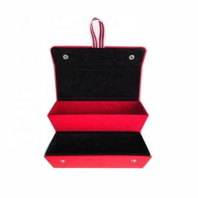 China .eco-friendly fashionable Hotsell 2/1 Custom Red Leather Case Sunglass Storage Case for sale