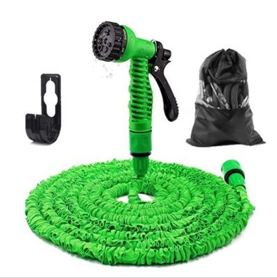 China SHEMKAR 50ft Adjustable Dual Core Latex Water Expandable Garden Hose With Plastic Quick Connectors for sale