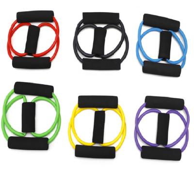 China High Quality Eco-friendly Fitness Exercise Nature Latex Arm Training Body 8 Shape Resistance Band for sale