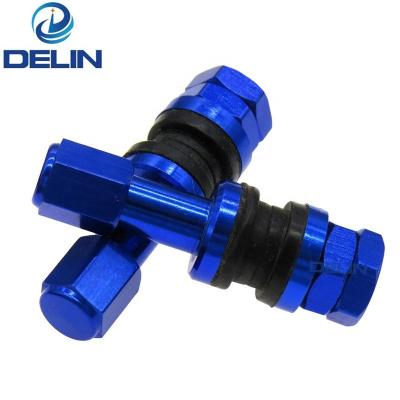 China Motorcycle Tire Valves Colorful V-4 TR43E V-5 TR48E Bolt-in Wheel Tire Valve Stems Tubeless Dust Caps for sale