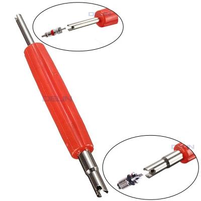 China Schrader Valve 2 in 1 Air Conditioning Valve Core Screwdriver Tire Valve Core Remover Installer Tool for sale