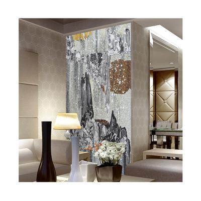 China Cheap Handmade Mosaic Tile Murals Nice Jade Ice Tile 3d Parquet ZF Parquet Mosaic Wall Living Decor for sale