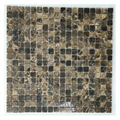 China ZF 15x15mm Square Luxury Stone Parquet Mosaic Slabs Mosaic Slab Wall Decor for sale