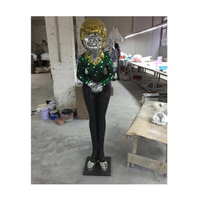 China With ZF Mosaic Tiles Glass Model Customize Handmade Mosaic Tiles Display Mannequin Female Welcome Mannequin For Shop Door Decor for sale