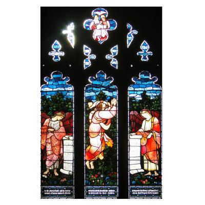 China ZFJT Luxury Custom Stained Glass Church Windows Painting Luxury Church Stained Glass Decor for sale