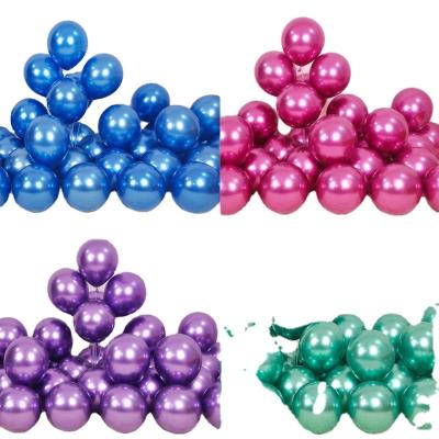 China Lovely 12inch Metal Thick Metallic Balloon Characters Colorful Pearl Metallic Balloons Birthday Party Decoration for sale