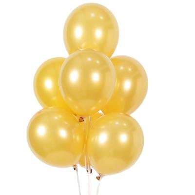 China Beautiful 100 Packs Colorful 10 Inch Helium Latex Balloons For Wedding Graduation Birthday Gold Matte Latex Balloons for sale