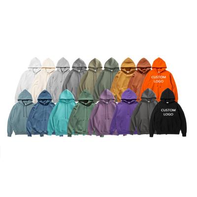 China Wholesale Premium Anti-Wrinkle Plain Customized Logo 100% Cotton Thick Fleece Pullover Hoodies Unisex Oversized Sweatshirts for sale